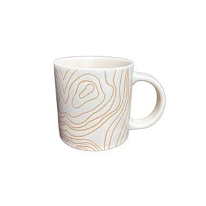 Whitney Kerney for Causebox Beige Topography Wood Grain Coffee Mug